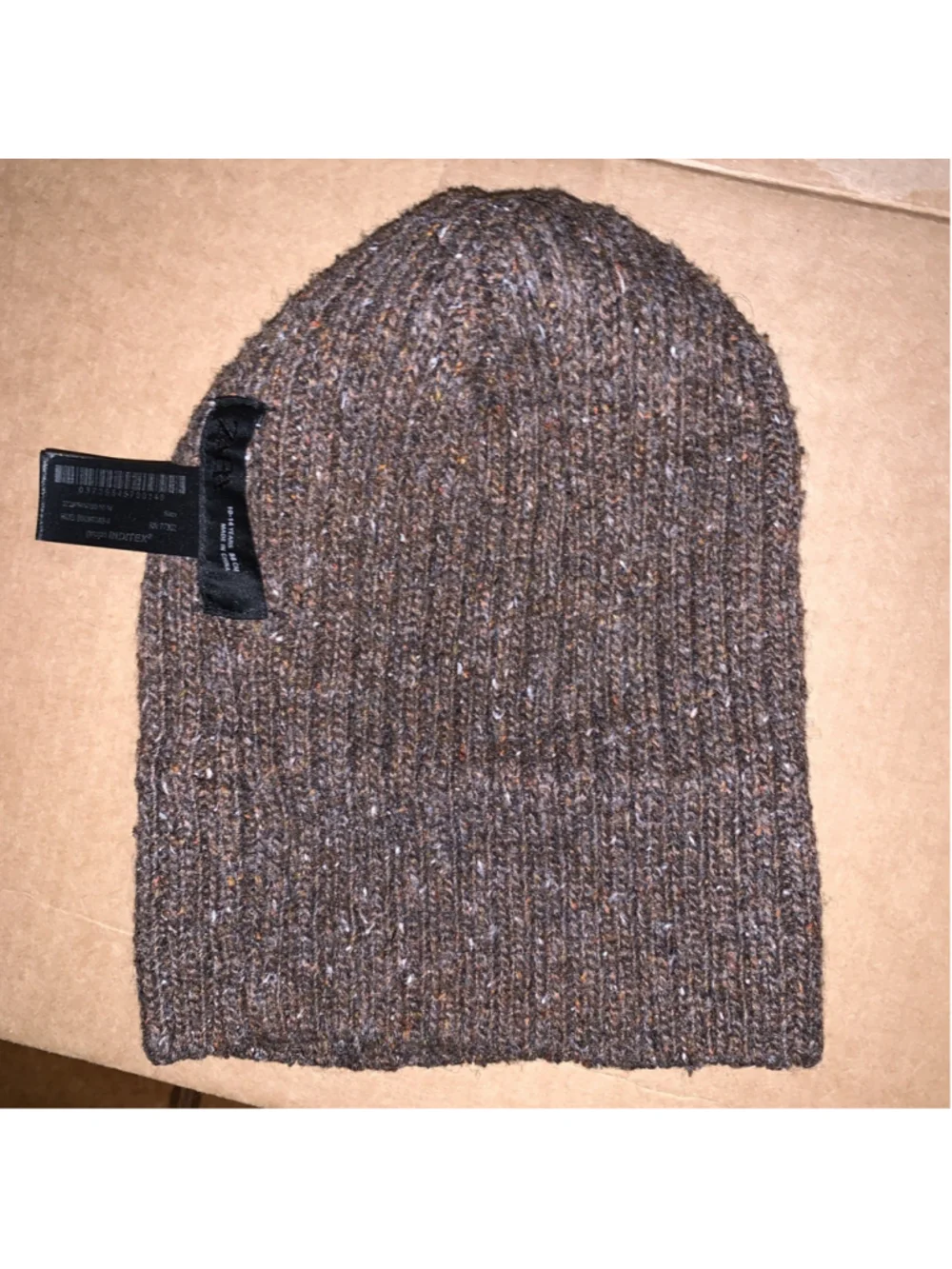 Zara brown knit beanie Hat Ages 10-14 years 56 cm soft ok